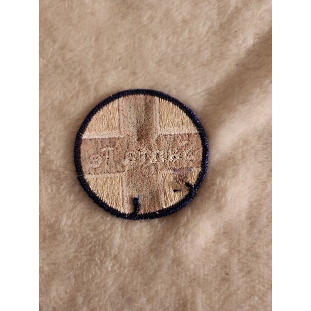 VINTAGE BLUE AND WHITE SANTA FE RAILROAD PATCH EMBROIDERED VINTAGE - Picture 2 of 3